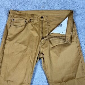 Levis 505 Jeans Mens 36x30 Brown Straight Leg Cotton Blend Casual Formal